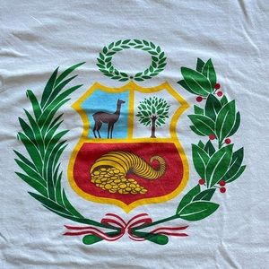 Peru Escudo T-Shirt for Men Coat of Arms Peruvian | Perucousa Large